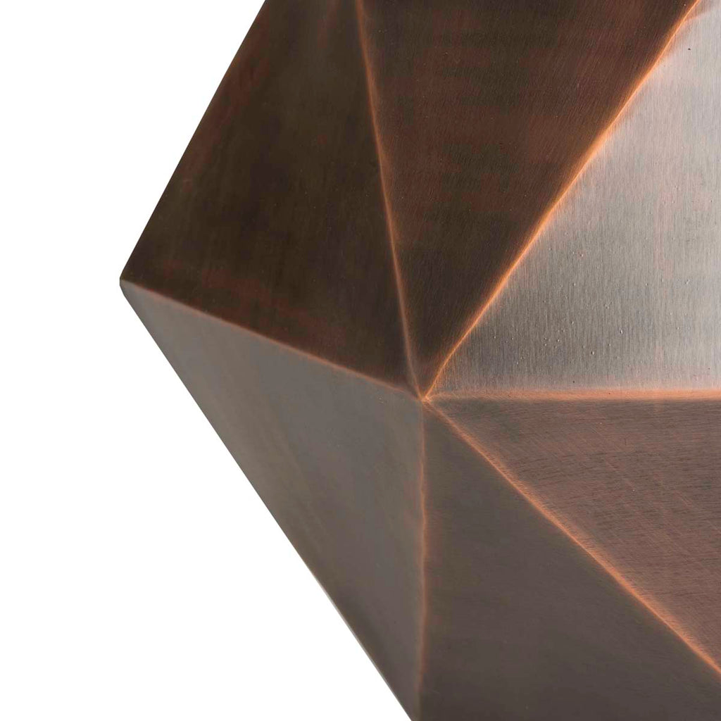 Safavieh Astrid Faceted Coffee Table - Copper