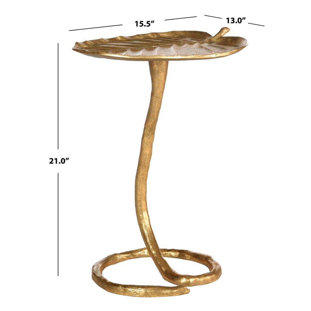 Safavieh Mina Gold Foil Petal Side Table - Gold