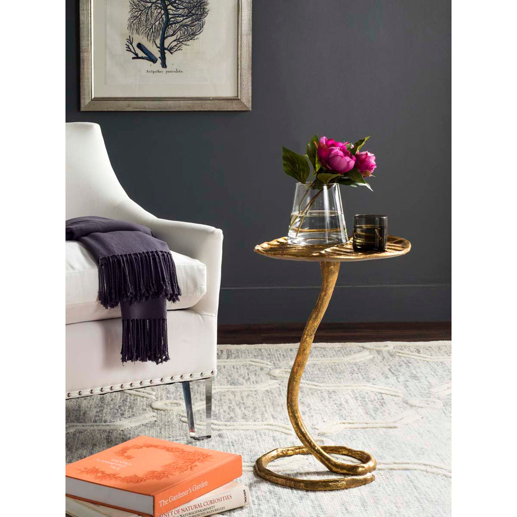 Safavieh Mina Gold Foil Petal Side Table - Gold