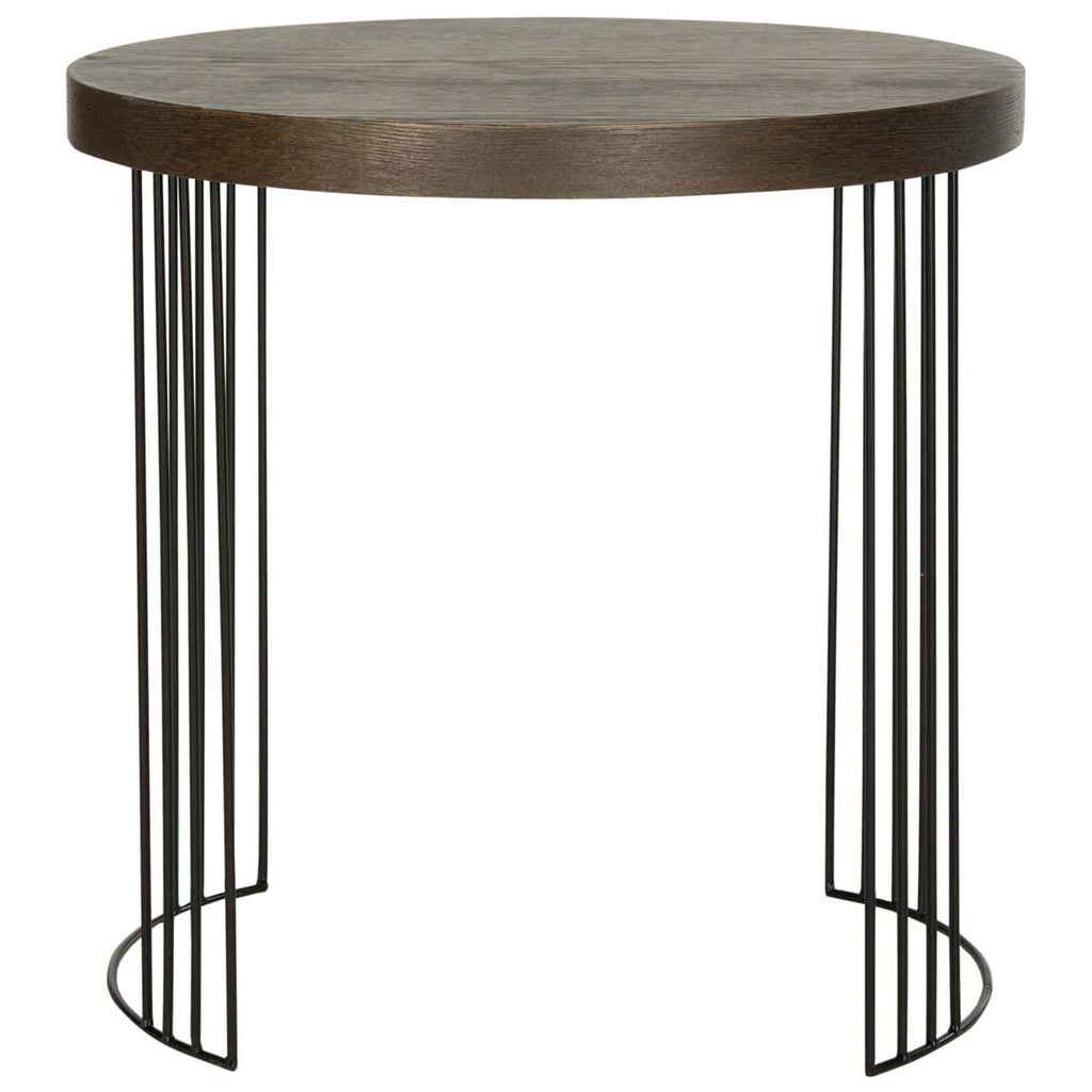 Safavieh Kelly Mid Century Scandinavian Wood Side Table - Dark Brown