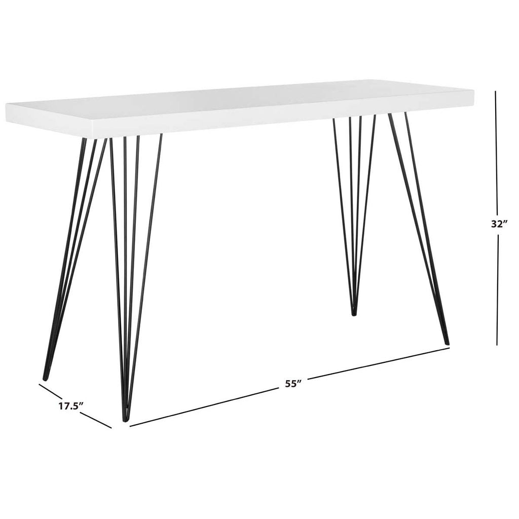 Safavieh Wolcott Retro Mid Century Lacquer Console - White/Black