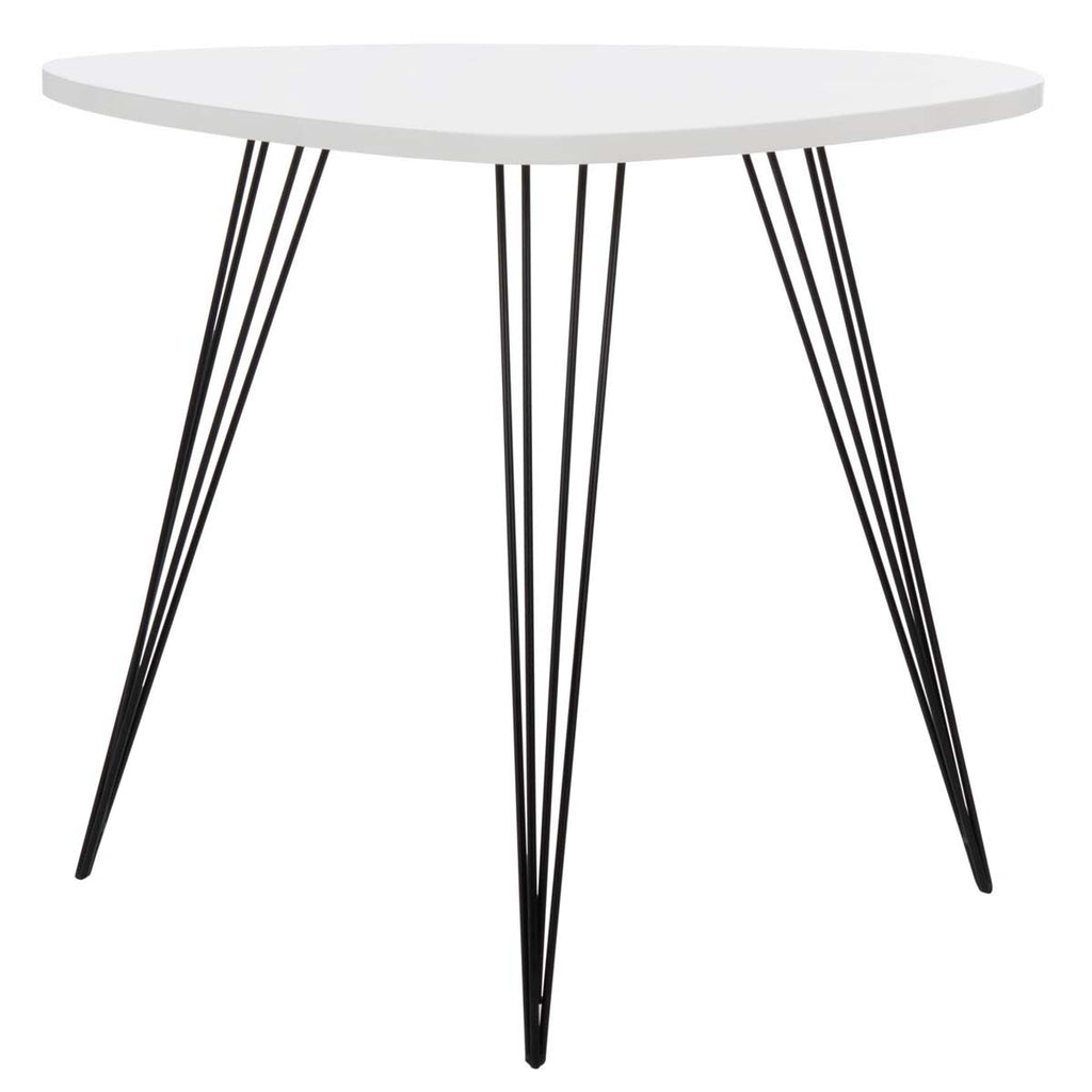 Safavieh Wynton Retro Mid Century Lacquer End Table - White/Black