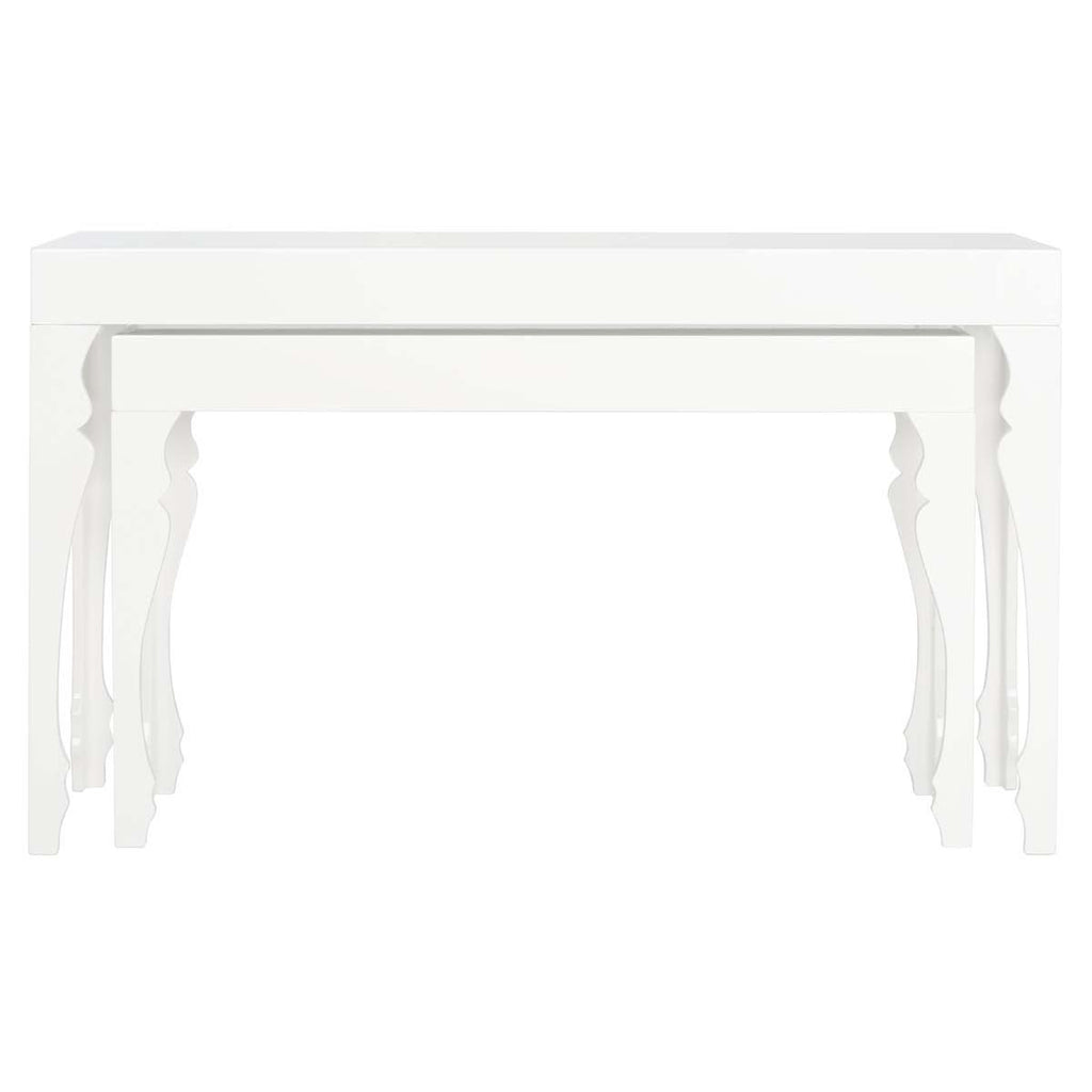 Safavieh Beth French Leg Lacquer Stacking Console - White