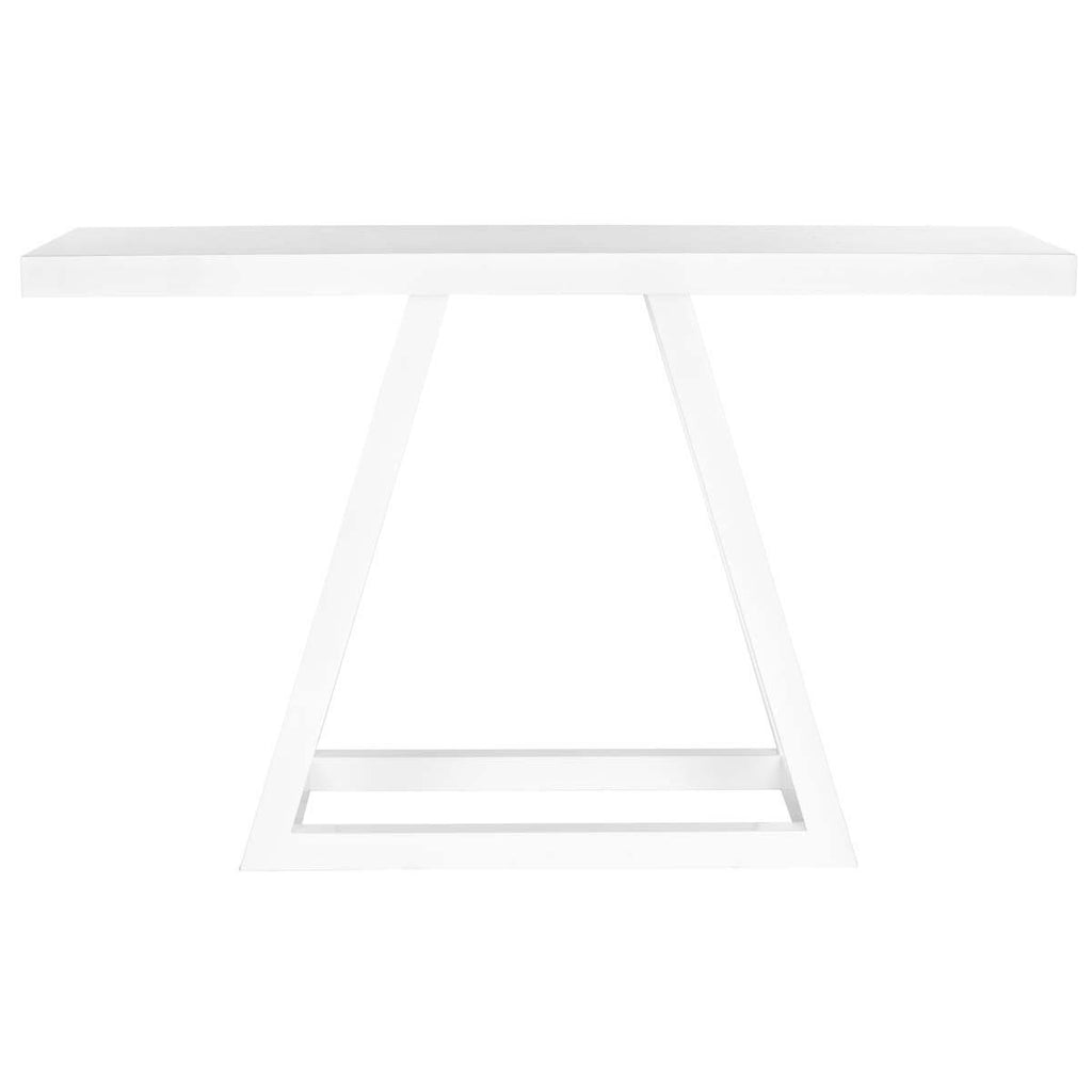 Safavieh Sutton Modern Scandinavian A - Line Lacquer Console - White