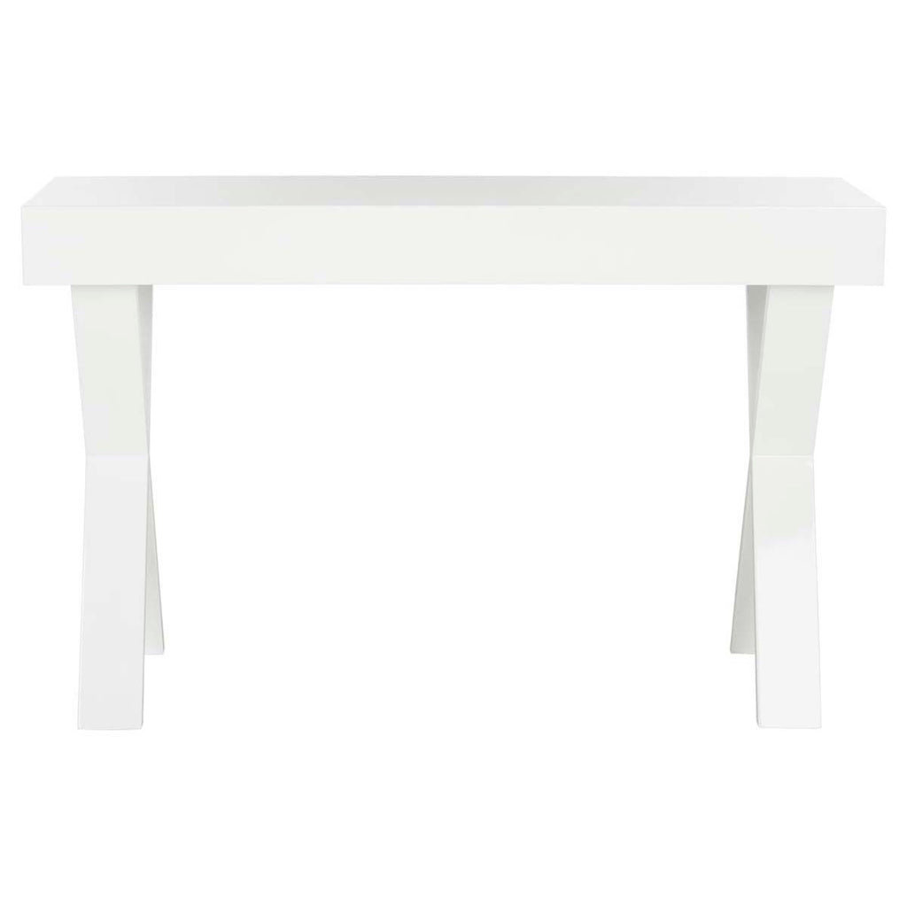 Safavieh Alessia Mid Century Lacquer One Drawer Vanity Desk - White