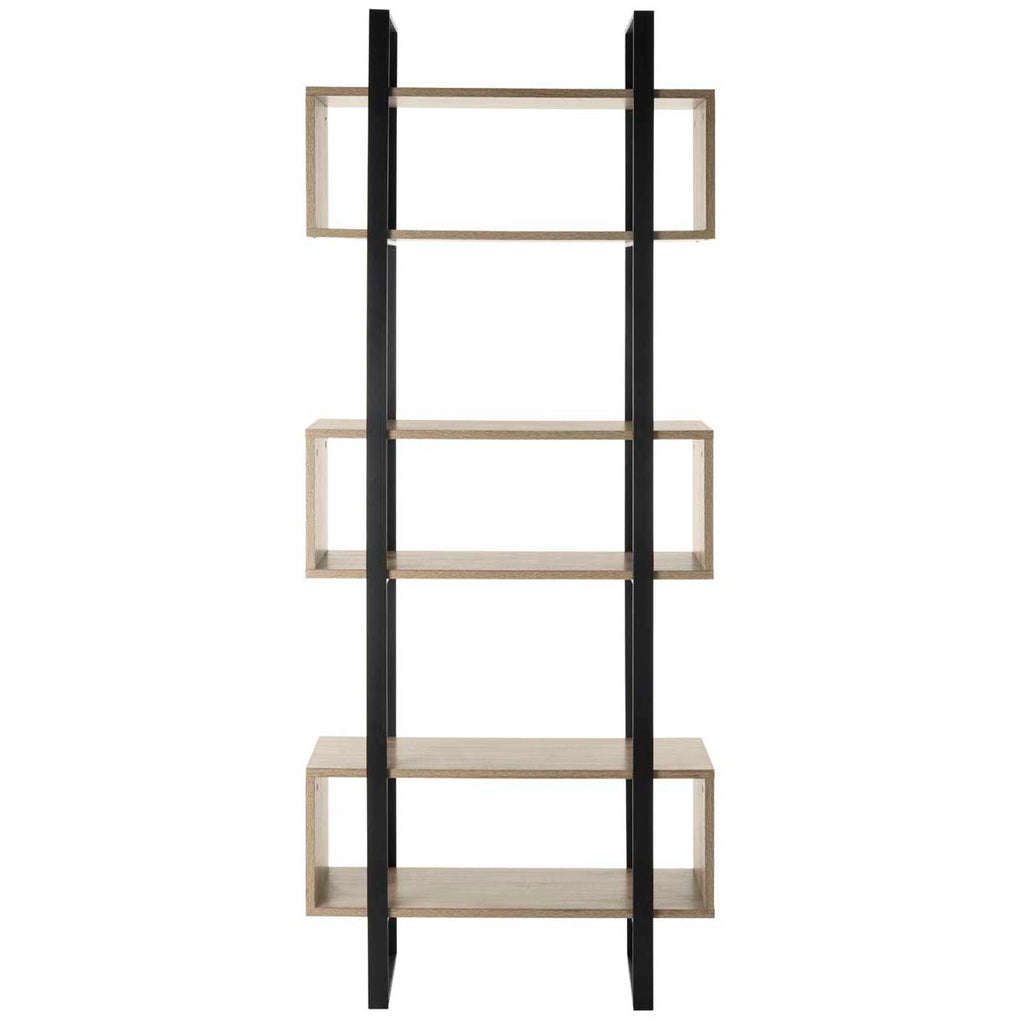 Safavieh Adhara Retro Mid Century Wood Etagere - Light Brown/Black