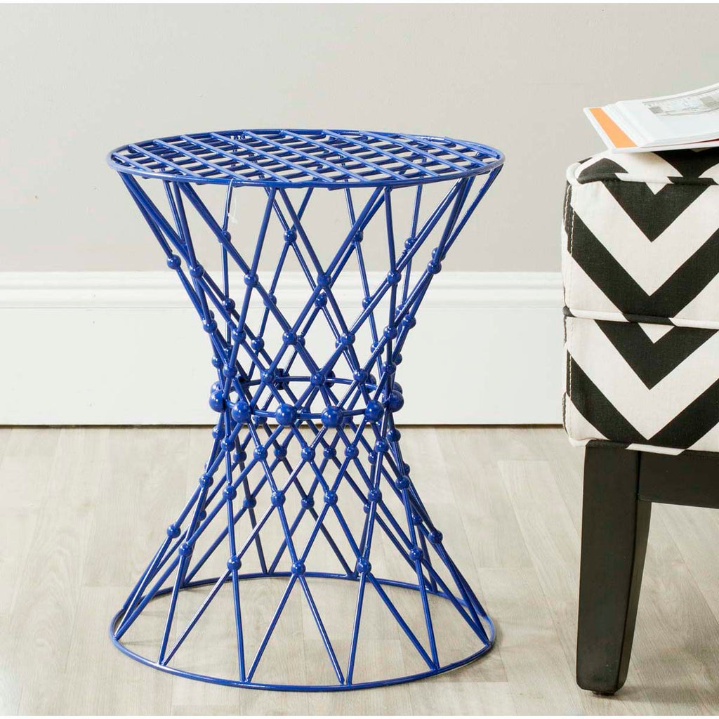 Safavieh Charlotte Iron Wire Stool - Dark Blue