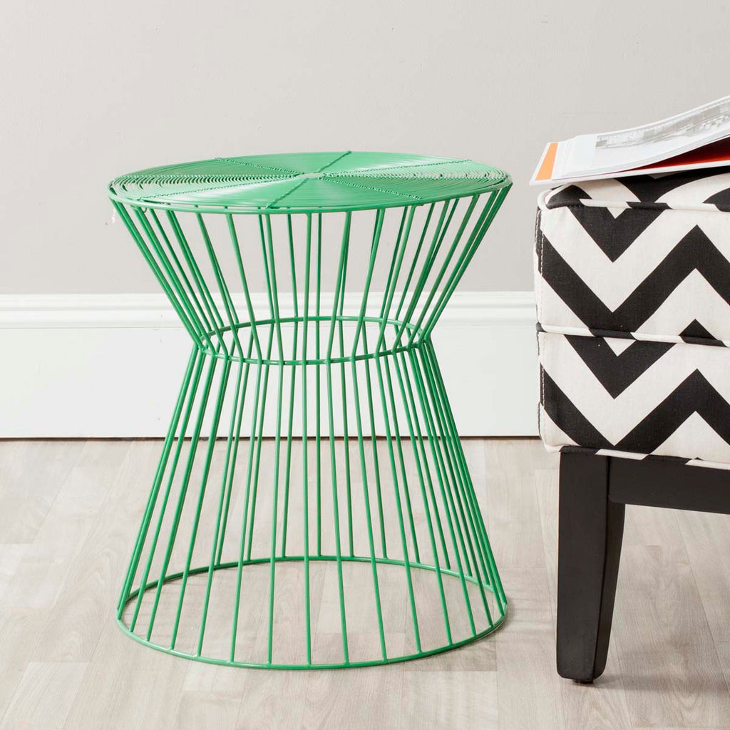 Safavieh Adele Iron Wire Stool - Green