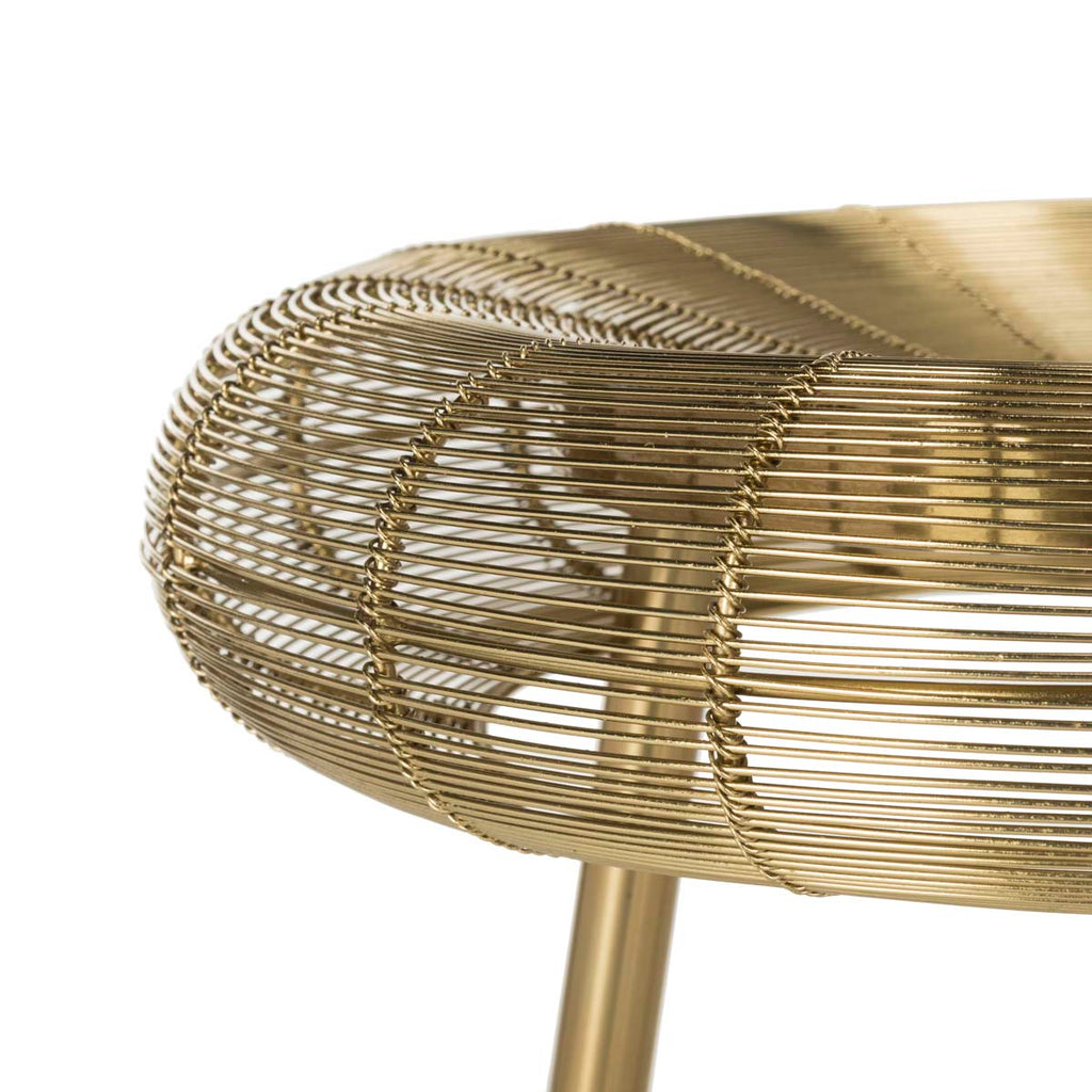 Safavieh Addison Wire Weaved Contemporary Counter Stool - Gold