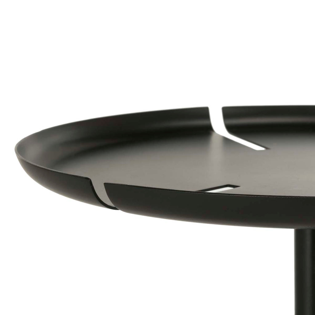 Safavieh Lark Tri Leg Contemporary Glam Side Table - Matte Black