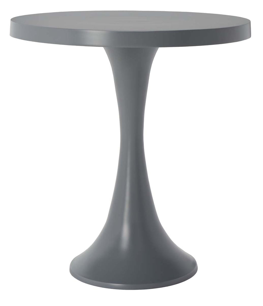 Safavieh Galium Aluminum Round Top Side Table - Dark Grey