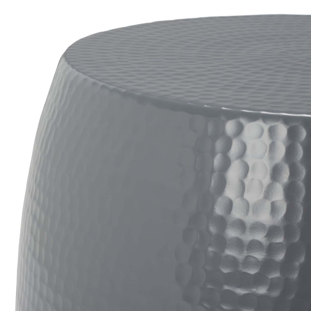 Safavieh Vanadium Round Hammered Stool - Dark Grey