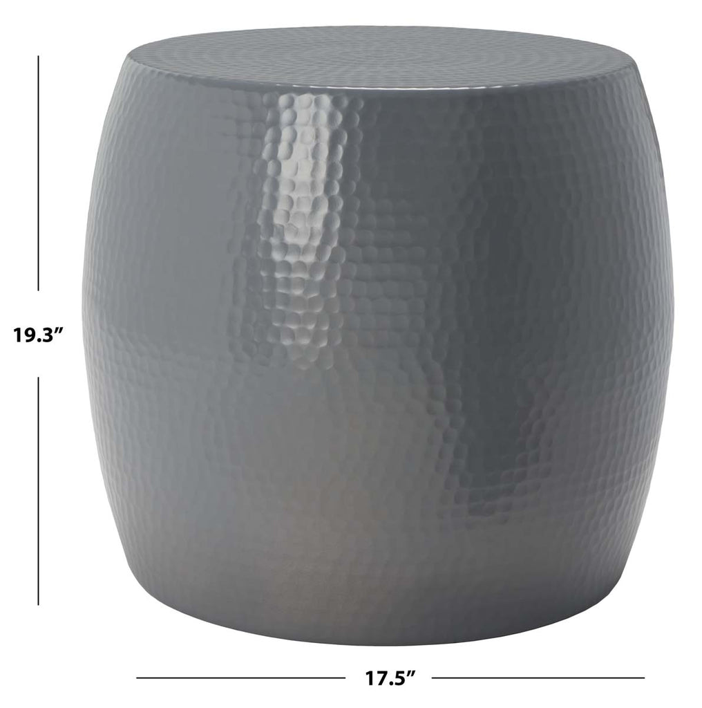 Safavieh Vanadium Round Hammered Stool - Dark Grey