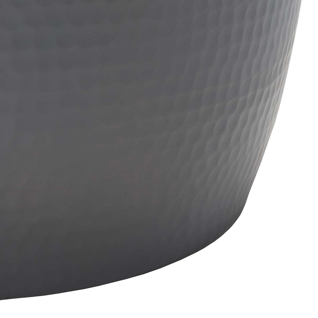 Safavieh Vanadium Round Hammered Stool - Dark Grey