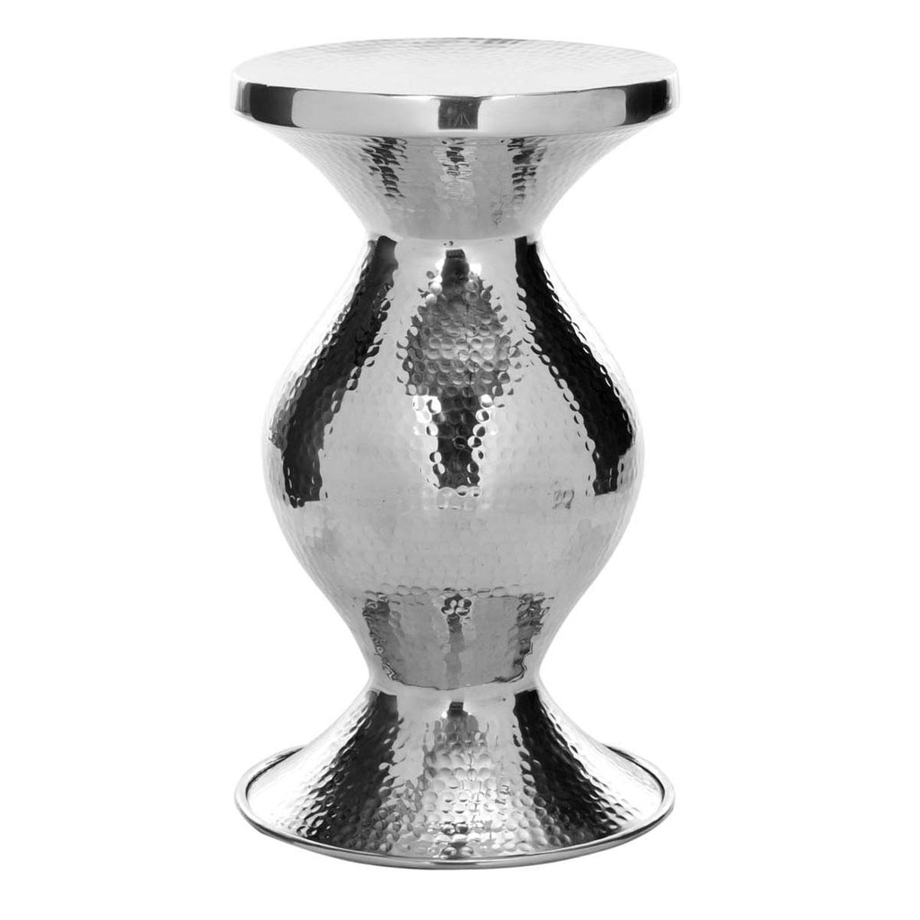 Safavieh Astrid Small Hammered Stool - Silver