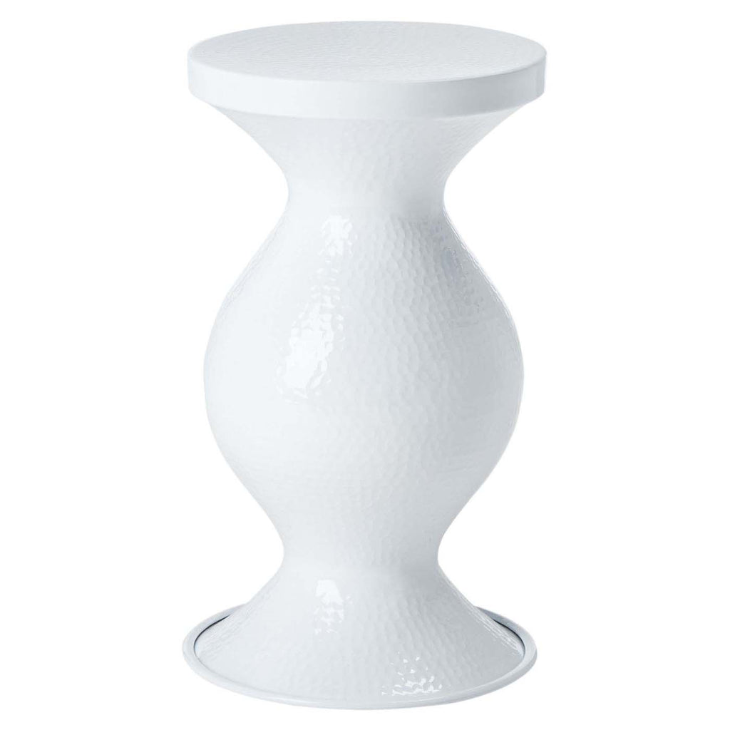 Safavieh Astrid Small Hammered Stool - White