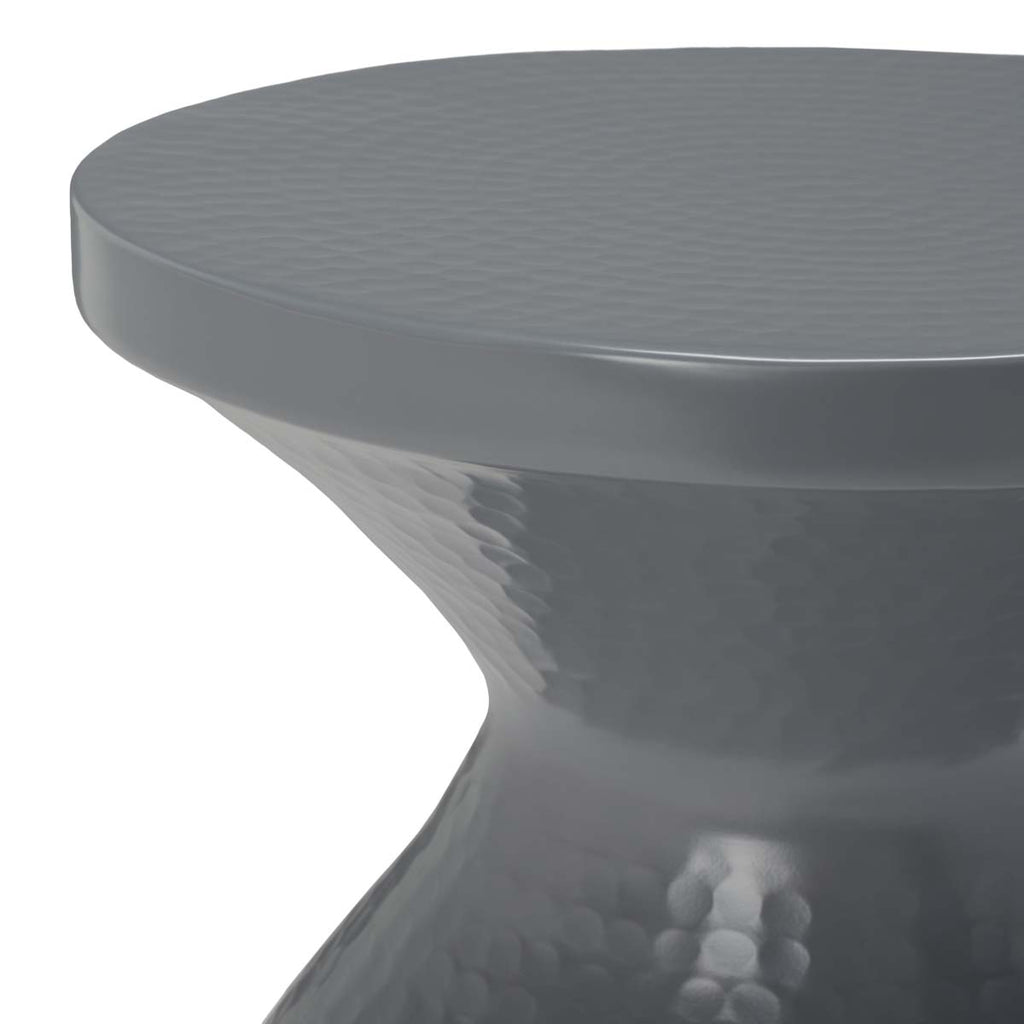 Safavieh Radium Small Hammered Stool - Dark Grey