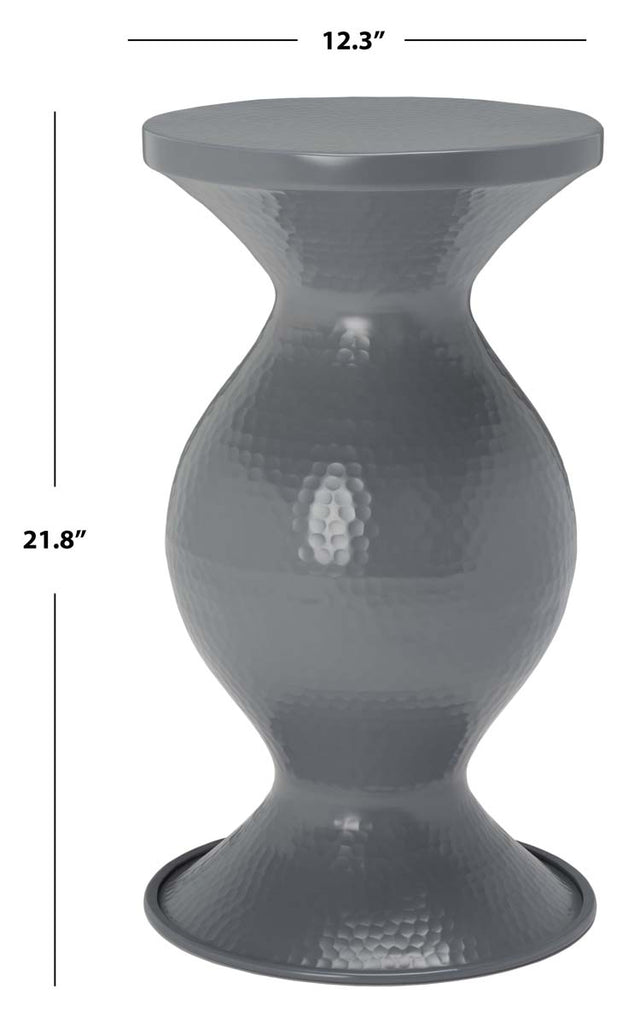 Safavieh Radium Small Hammered Stool - Dark Grey