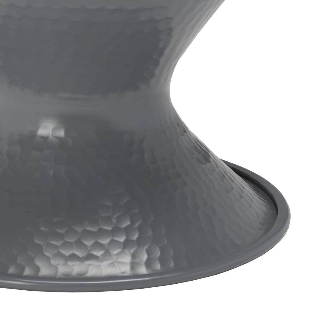 Safavieh Radium Small Hammered Stool - Dark Grey