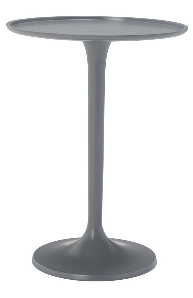 Safavieh Platina Round Top Sleek Table - Dark Grey