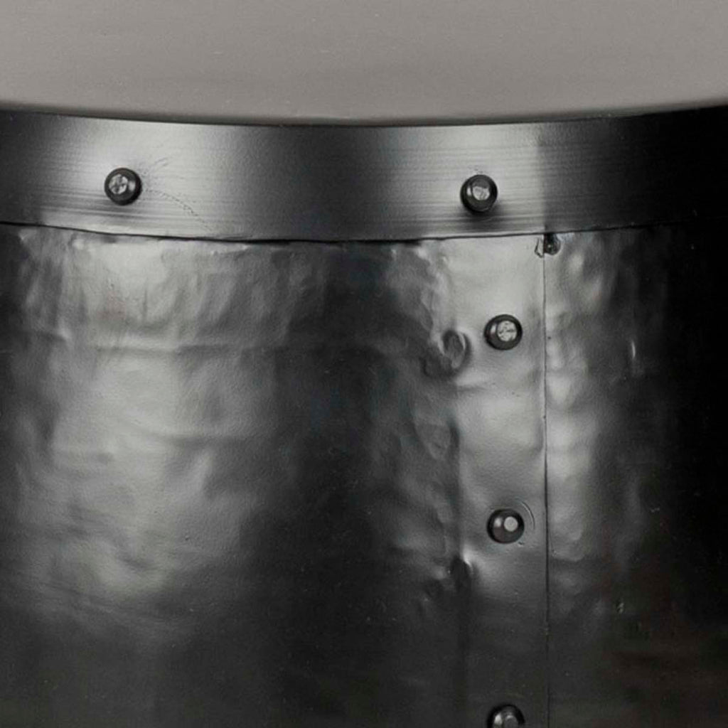 Safavieh Hogan Iron Drum Stool - Black