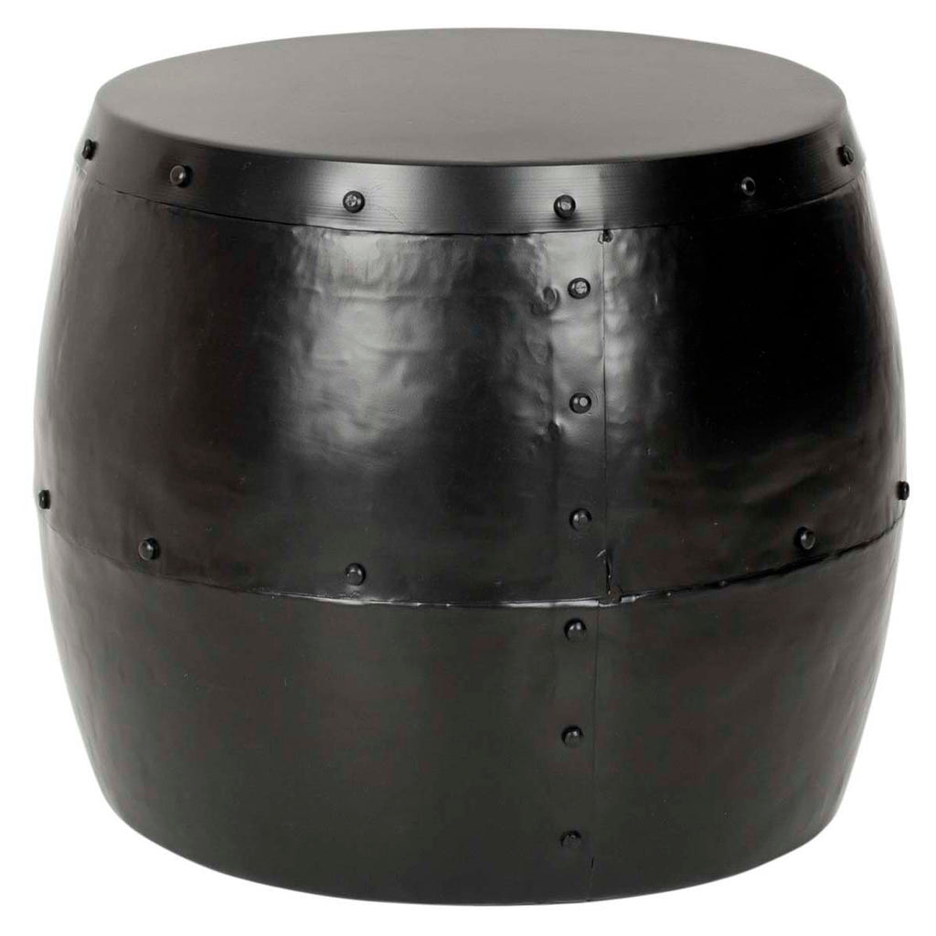 Safavieh Hogan Iron Drum Stool - Black