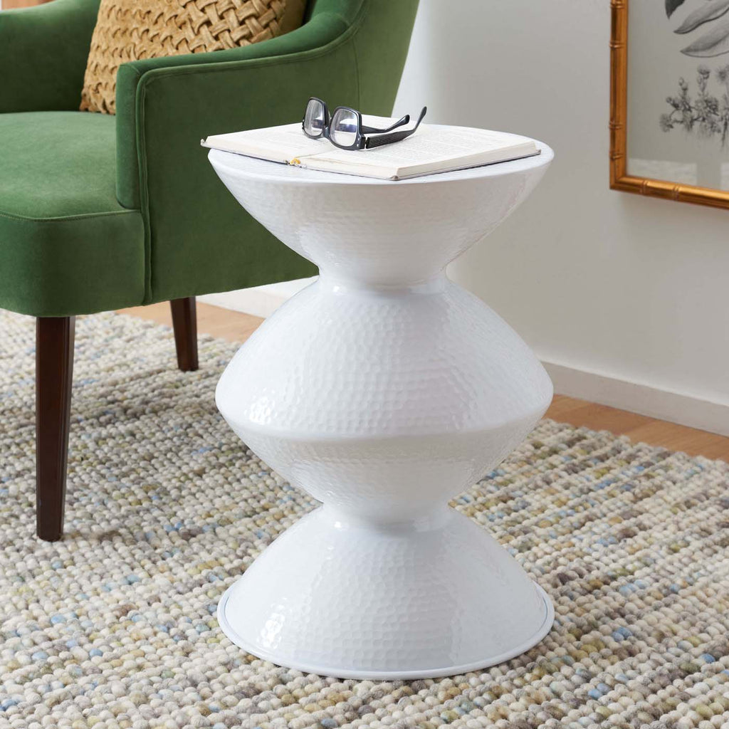 Safavieh Guildsman Metal Table Stool - White