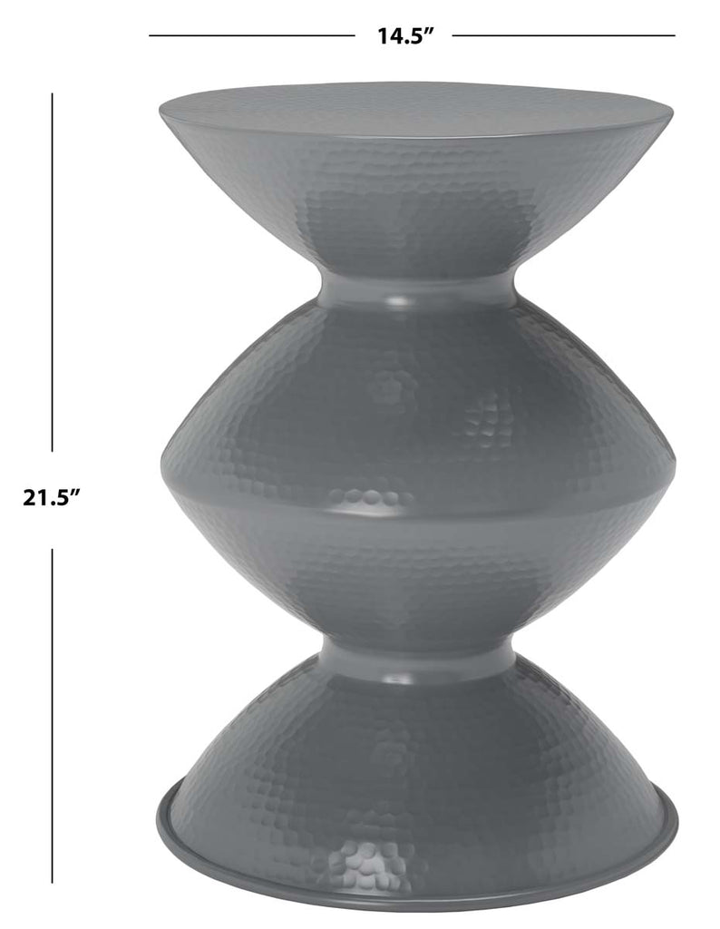 Safavieh Guildsman Metal Table Stool - Dark Grey