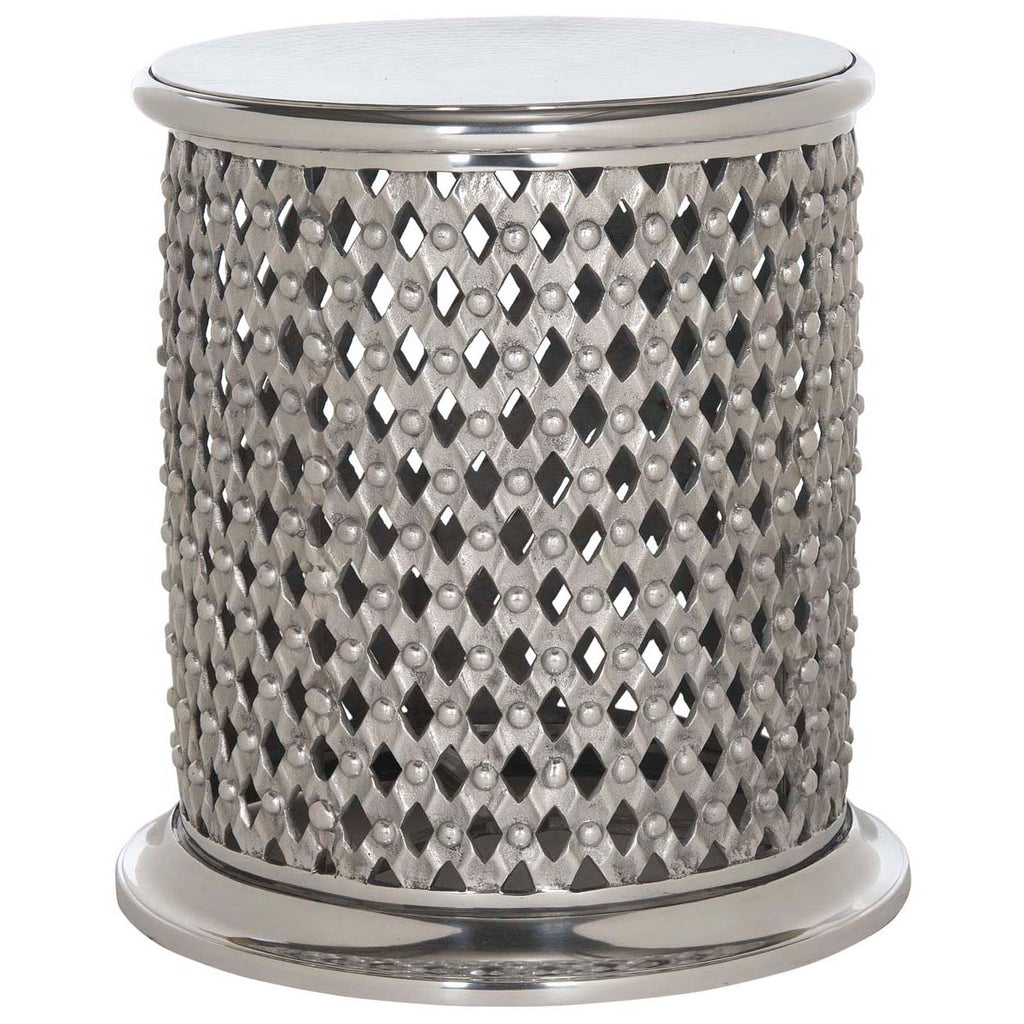 Safavieh Metal Lace Table Stool - Silver