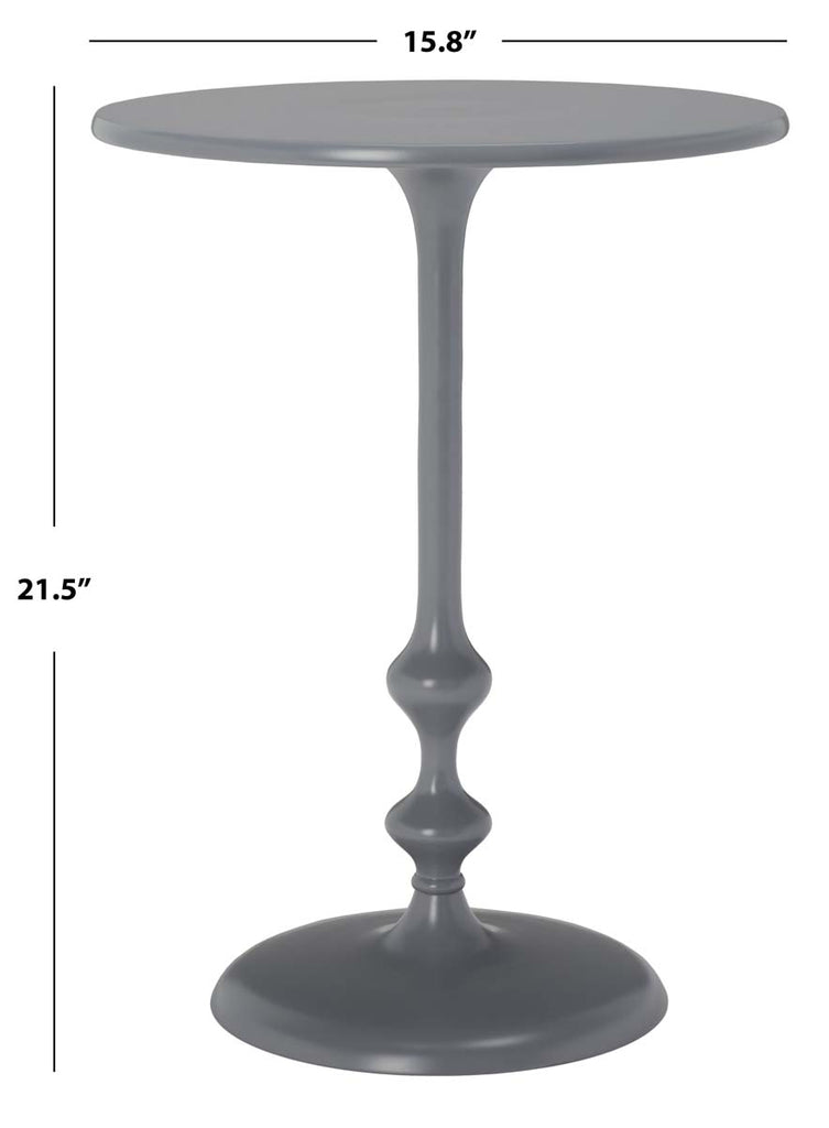 Safavieh Hydra Round Side Table - Dark Grey