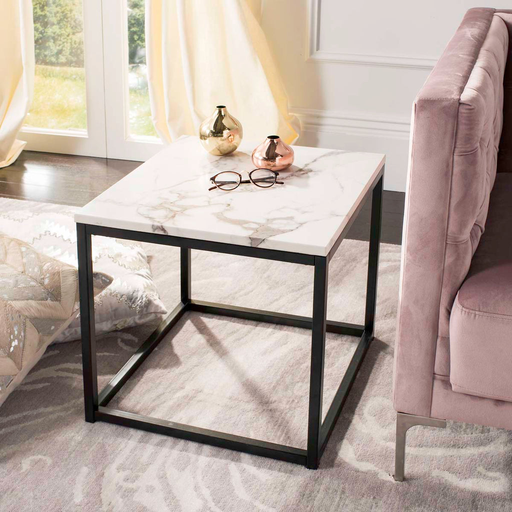 Safavieh Baize End Table - White/Grey