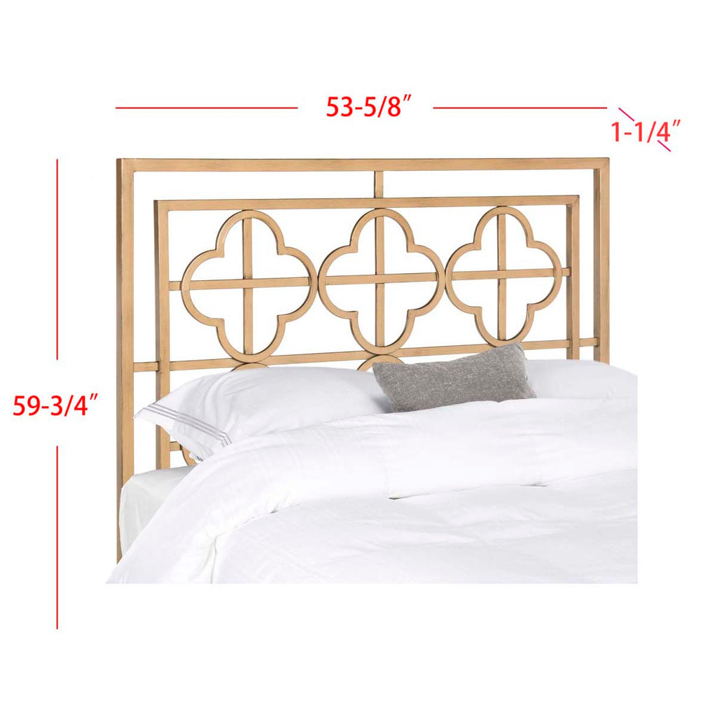 Safavieh Lucinda Antique Gold Metal Headboard - Antique Gold