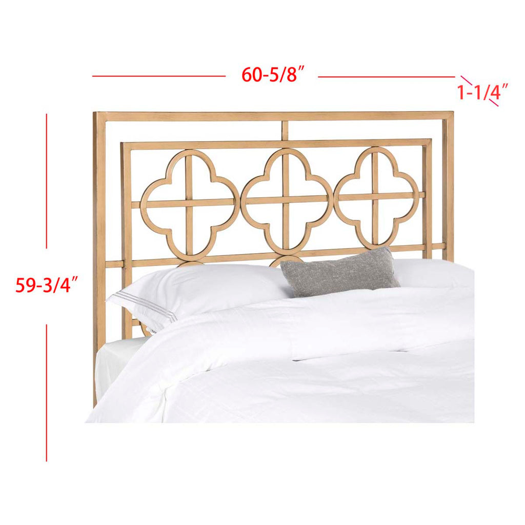 Safavieh Lucinda Antique Gold Metal Headboard - Antique Gold