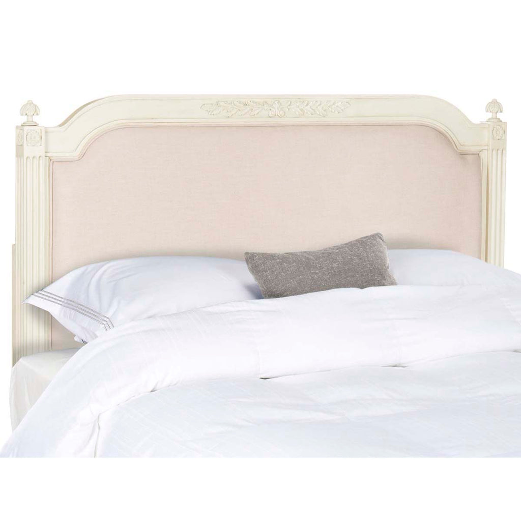 Safavieh Rustic Wood Beige Linen Twin Headboard - Taupe