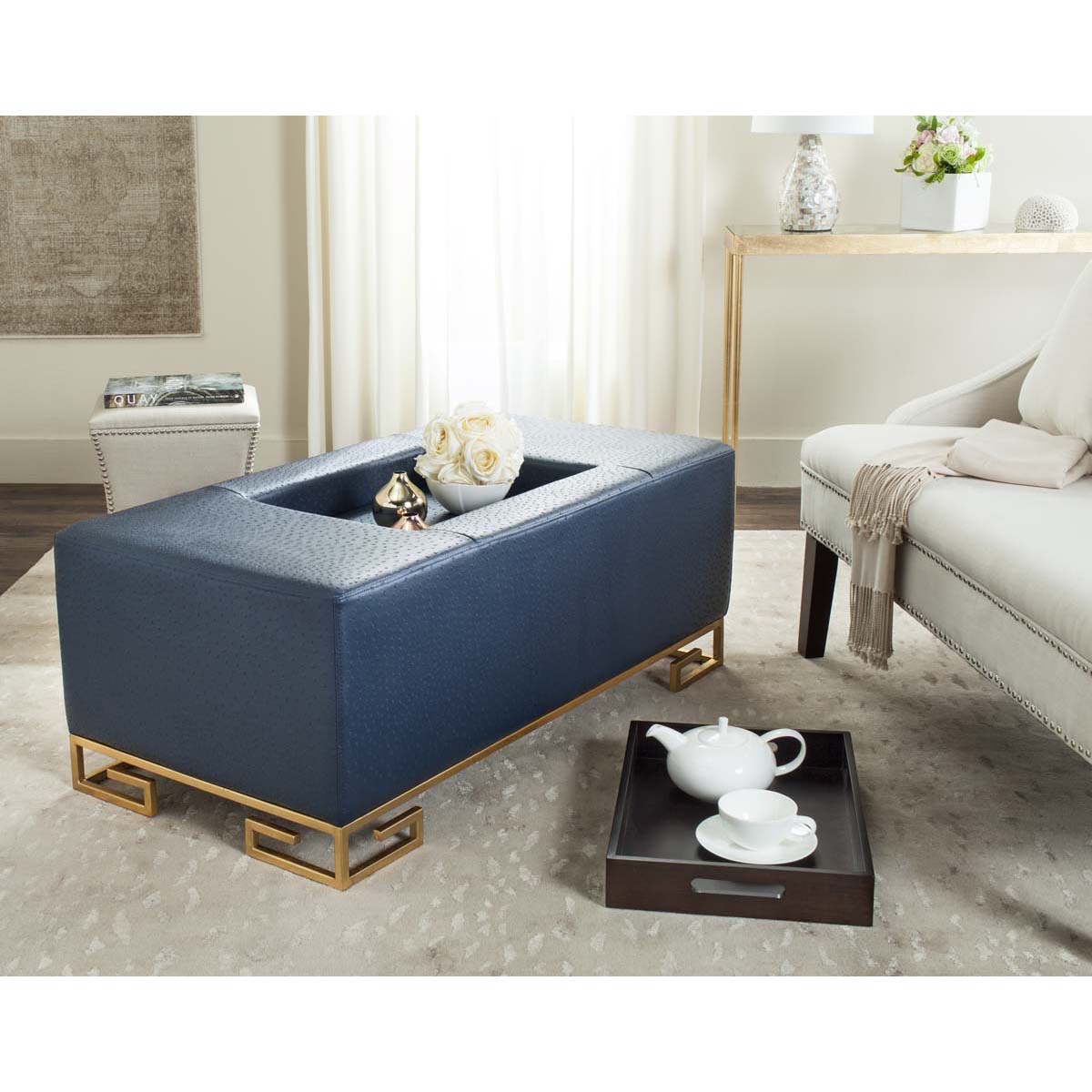 Navy and deals gold coffee table