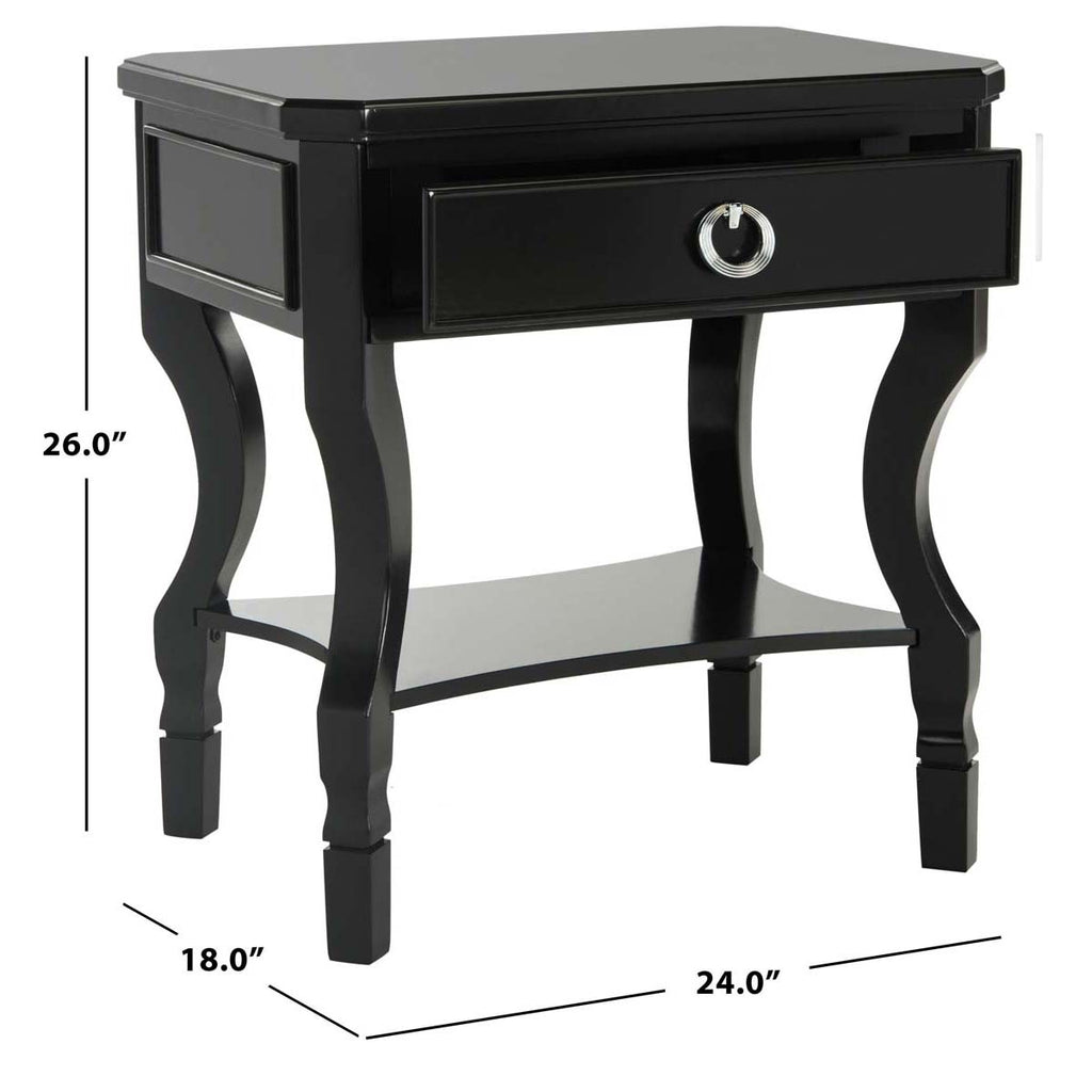 Safavieh Alaia One Drawer Night Stand - Black