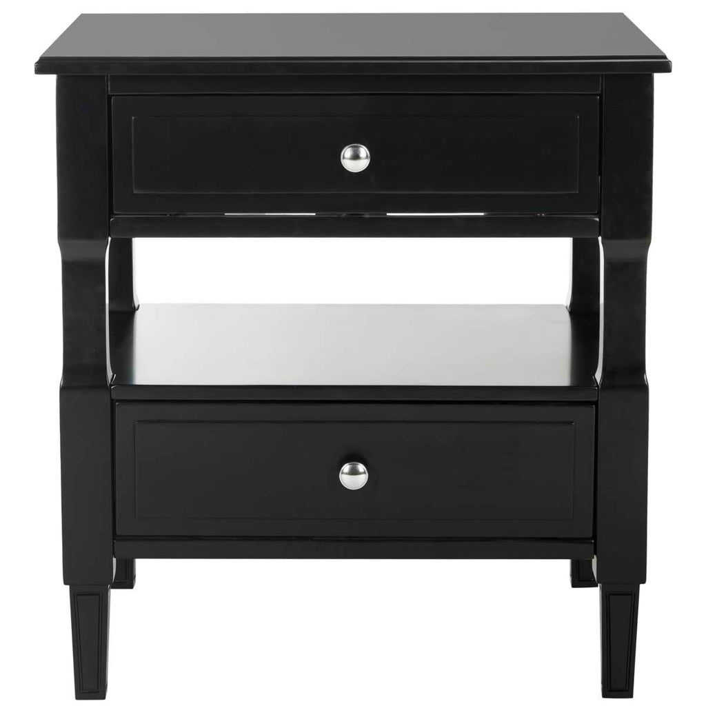 Safavieh Jenson Two Drawer Night Stand - Black