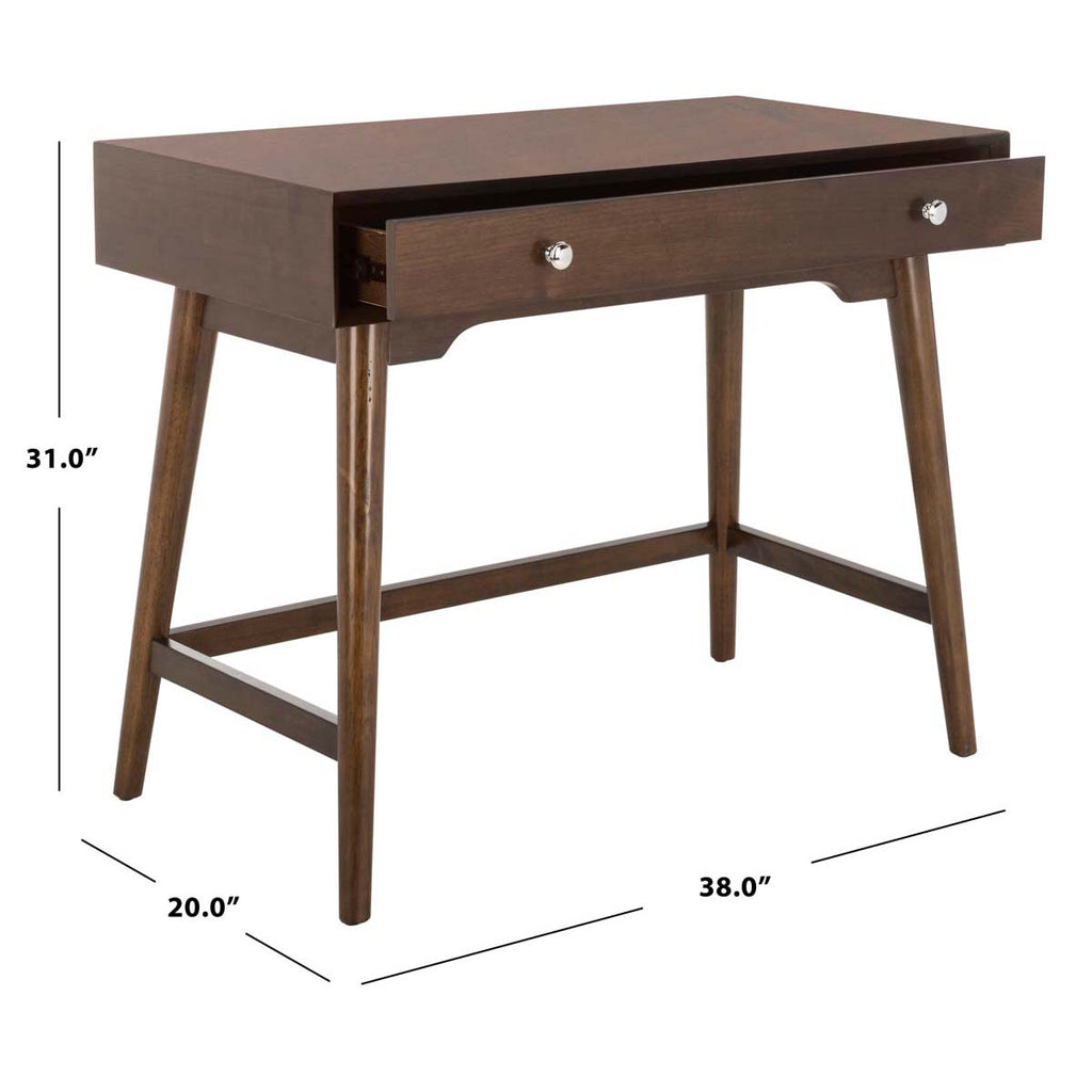 Safavieh Isadora Midcentury Modern Desk - Walnut