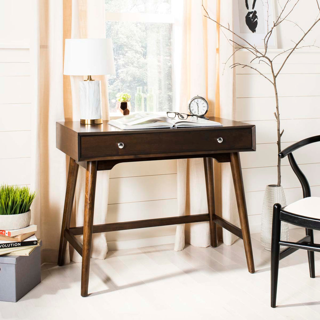 Safavieh Isadora Midcentury Modern Desk - Walnut