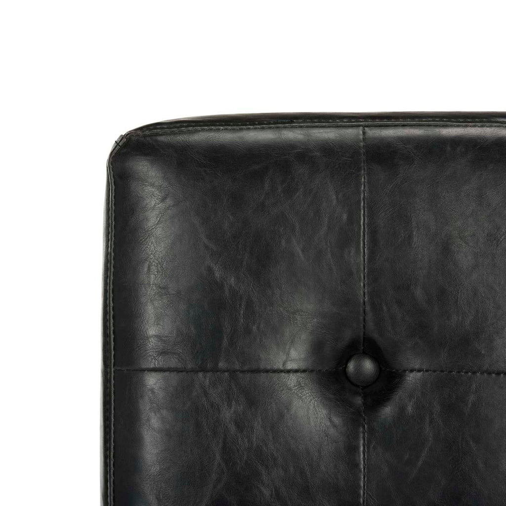 Safavieh Walsh Tufted Side Chair - Black Pu/Chrome