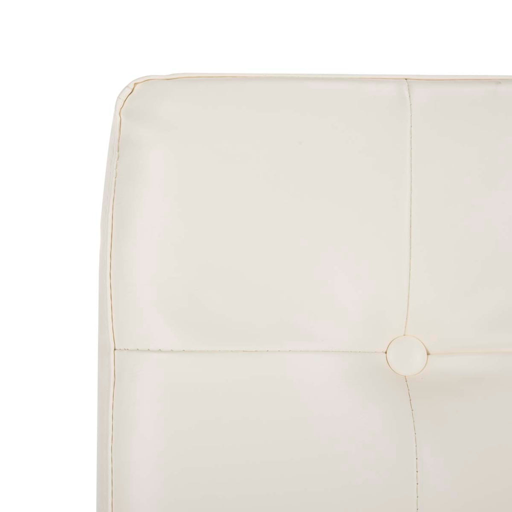 Safavieh Walsh Tufted Side Chair - White Pu/Chrome