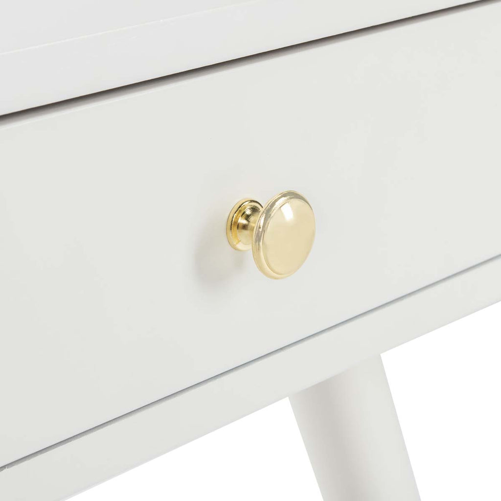 Safavieh Levinson Gold Cap End Table - White/Gold