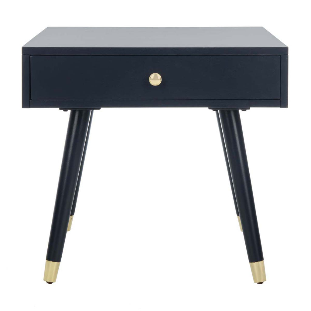 Safavieh Levinson Gold Cap End Table - Navy/Gold