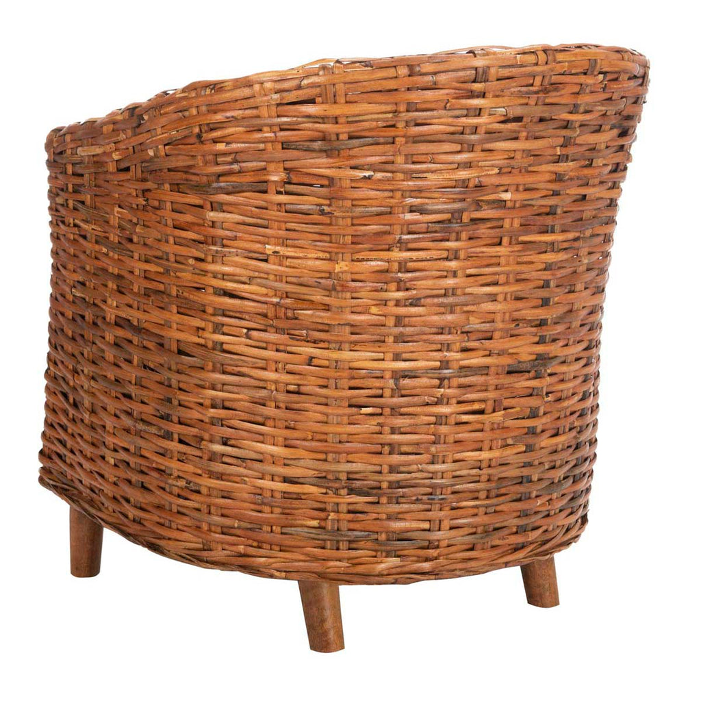 Safavieh Omni Rattan Barrel Chair - Honey