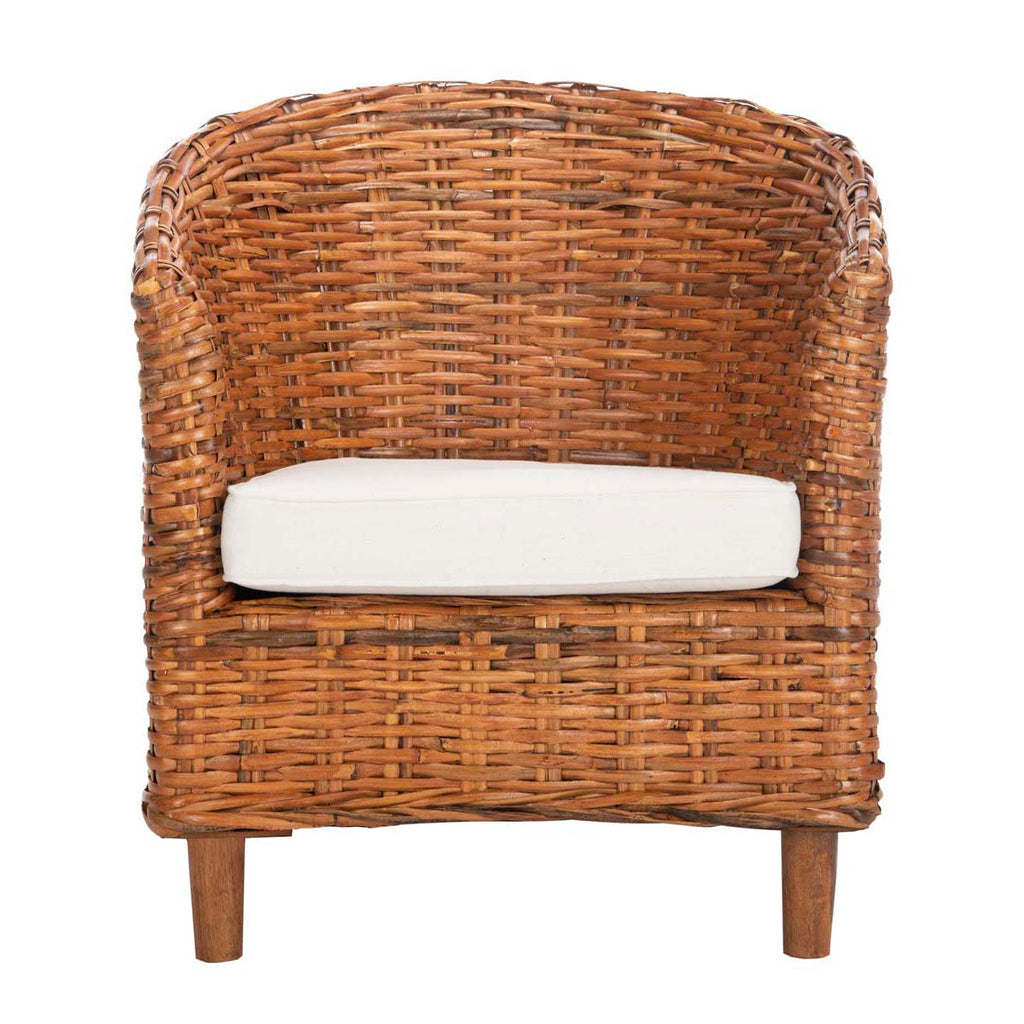 Safavieh Omni Rattan Barrel Chair - Honey