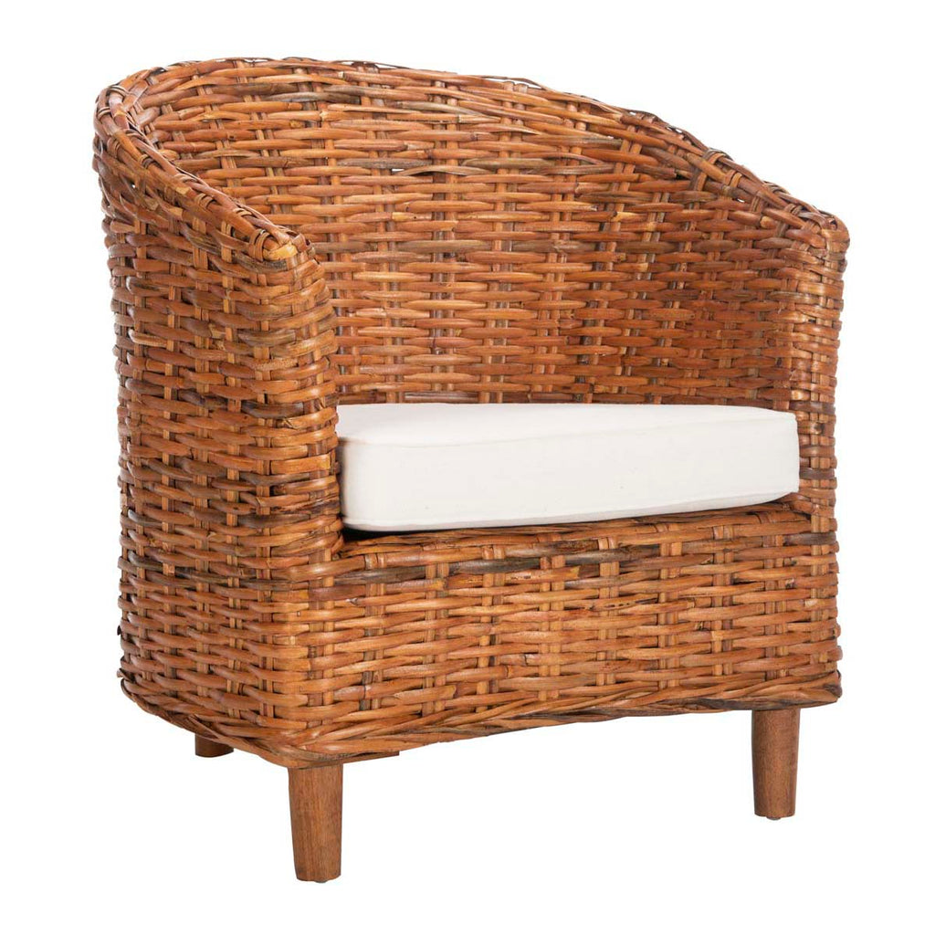 Safavieh Omni Rattan Barrel Chair - Honey