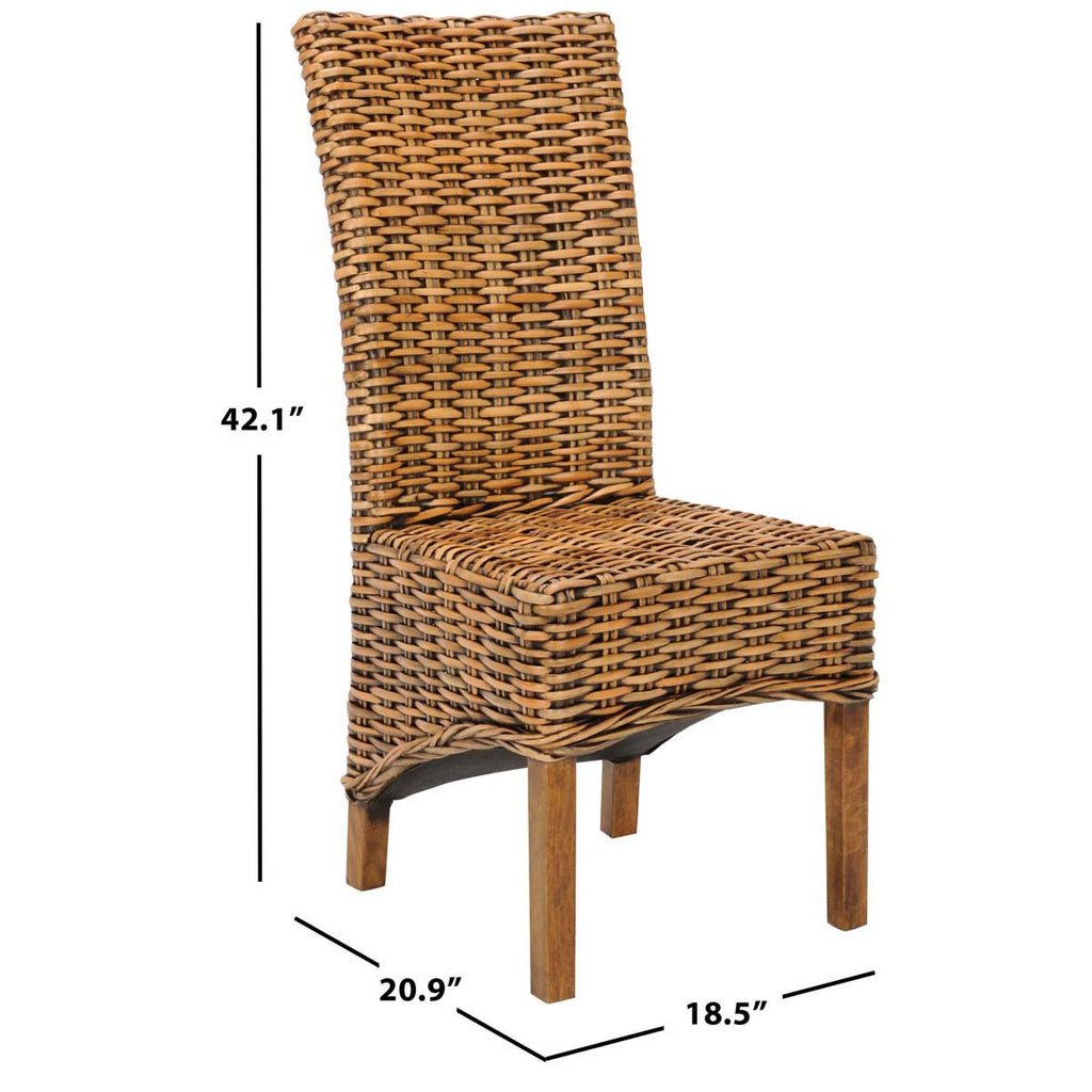 Safavieh Isla 18''H Rattan Side Chair (Set Of 2) -Brown