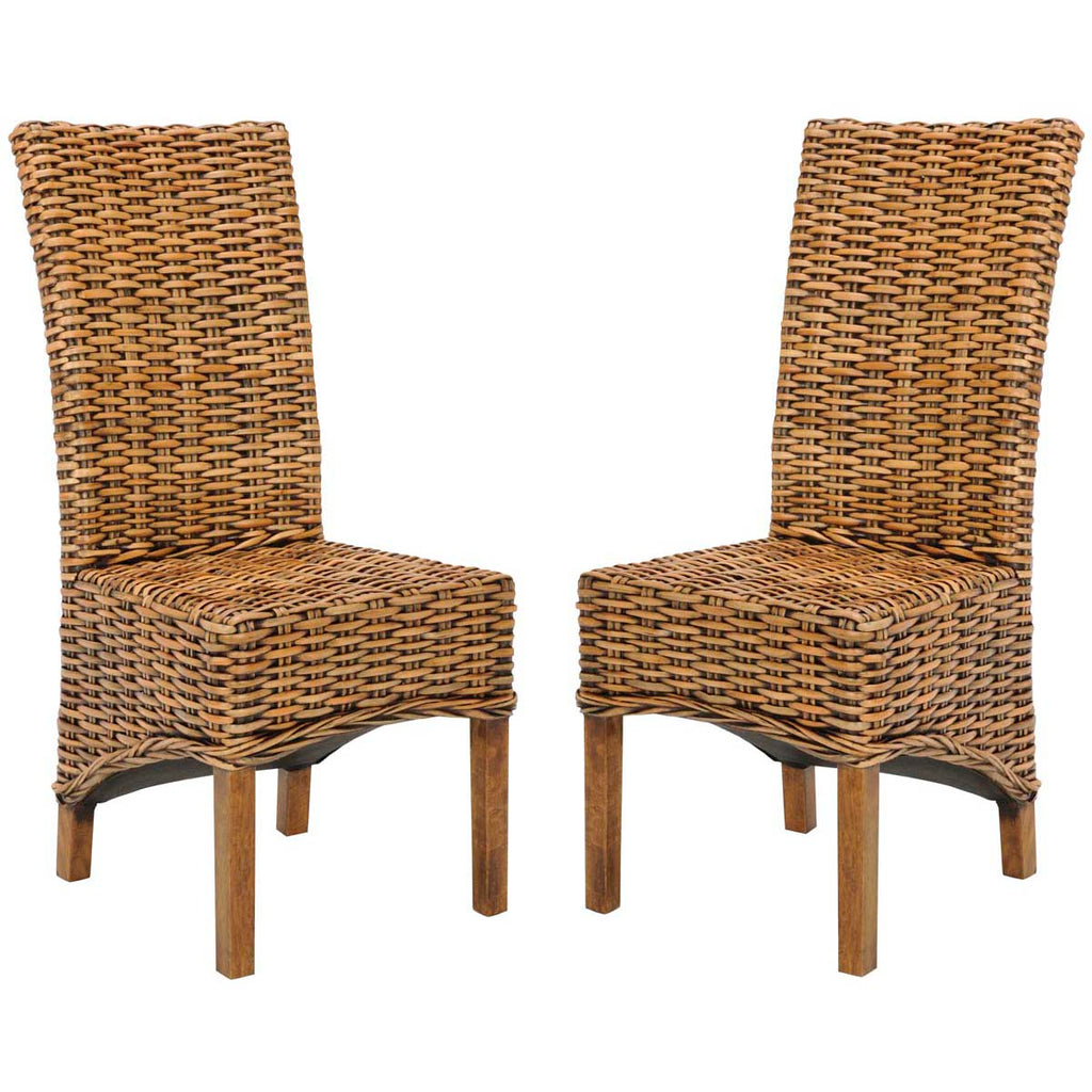 Safavieh Isla 18''H Rattan Side Chair (Set Of 2) -Brown