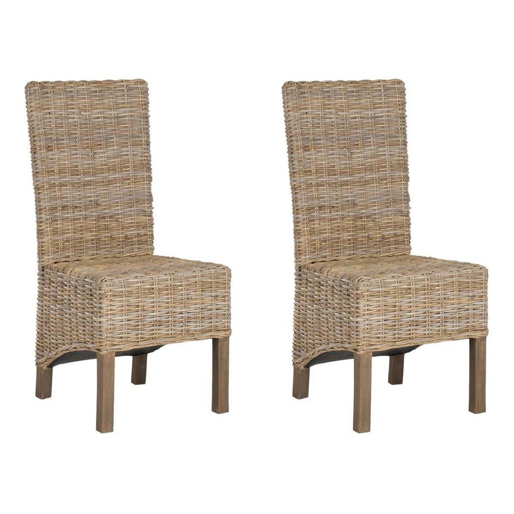 Safavieh Pembrooke 19''H Rattan Side Chair-Natural (Set of 2)