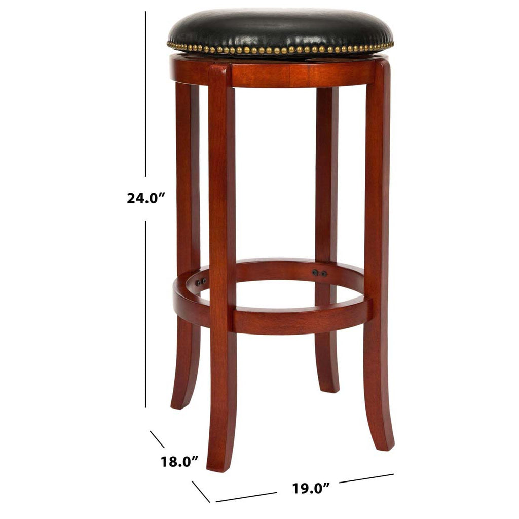 Safavieh Ellwood Swivel Counter Stool - Light Cherry/Black